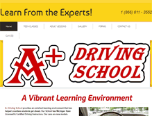 Tablet Screenshot of aplusdrivingschool.org